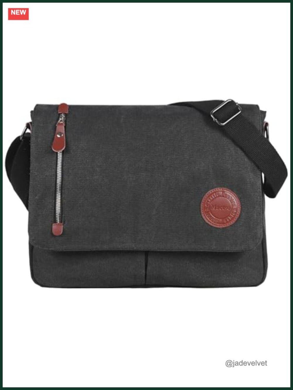 Vintage Canvas Messenger Bag Laptop Satchel Crossbody with Multiple Pockets